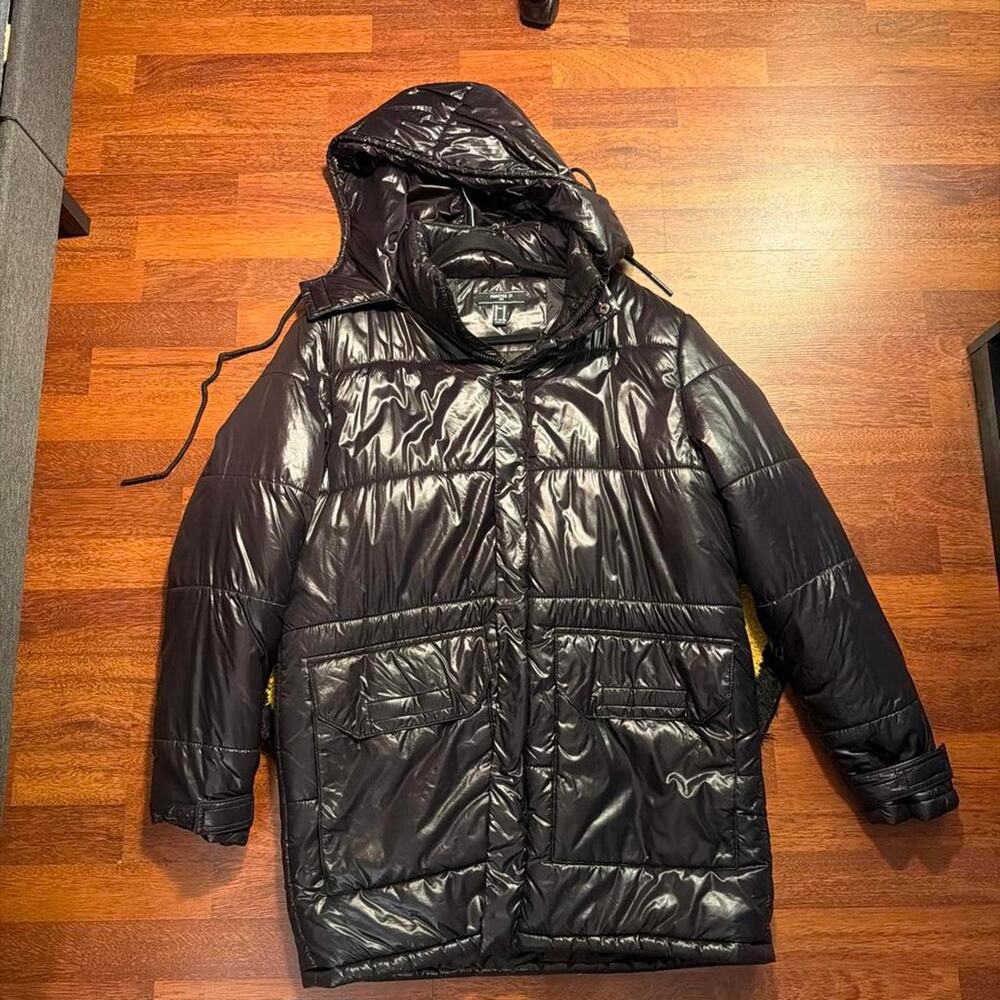 Forever 21 High-Shine Hooded Puffer Jacket Coat with hood XL